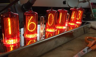 Nixie tube clock orange